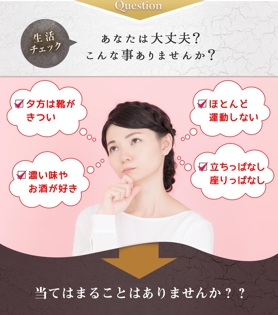 Question生活 チェック ぜひ試して！あなたは大丈夫？こんな事ありませんか？