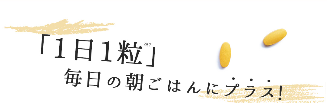 「1日1粒」 毎日の朝ごはんにプラス!